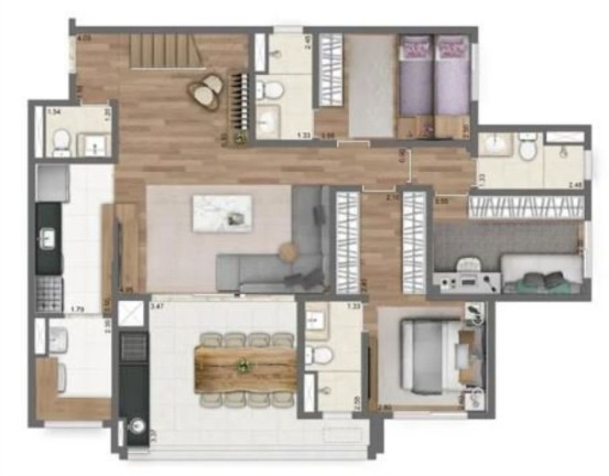 Imagem Apartamento com 3 Quartos à Venda, 84 m² em Panamby - São Paulo