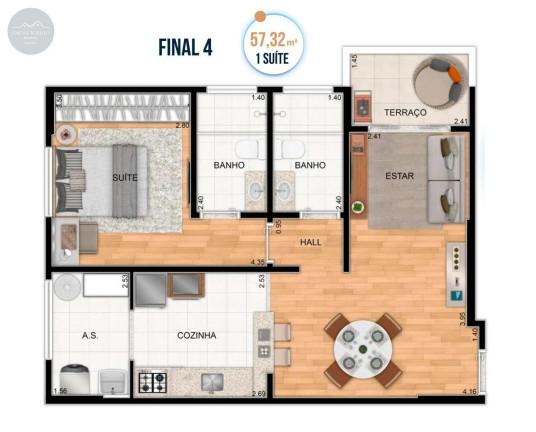 Imagem Apartamento com 1 Quarto à Venda, 54 m² em Aviação - Praia Grande