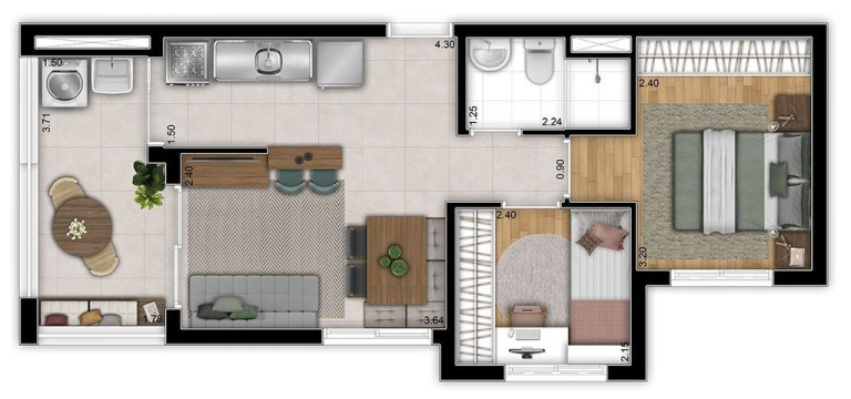 Apartamento com 2 Quartos à Venda, 38 m² em Belenzinho - São Paulo