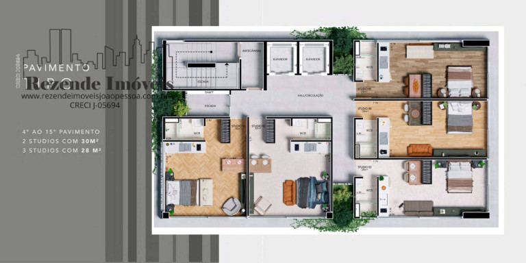 Imagem Apartamento com 1 Quarto à Venda, 30 m² em Manaíra - João Pessoa Imagem Apartamento com 1 Quarto à Venda, 30 m² em Manaíra - João Pessoa