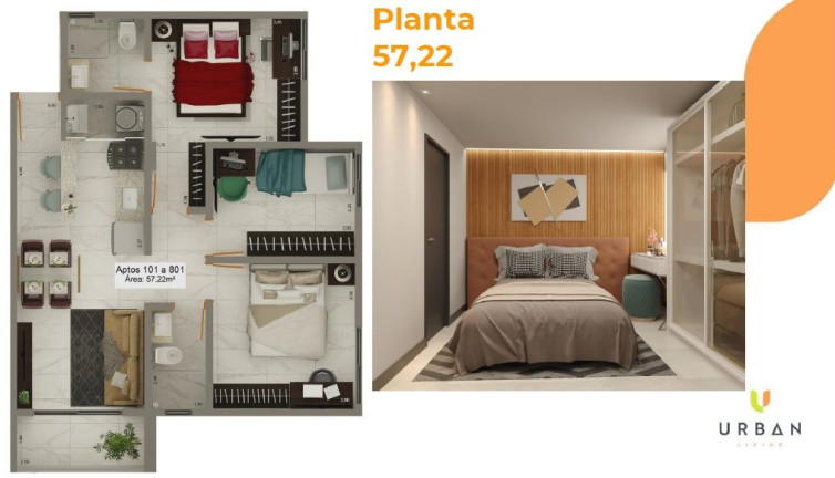 Imagem Apartamento com 2 Quartos à Venda, 41 m² em Tambiá - João Pessoa