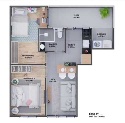 Imagem Imóvel com 2 Quartos à Venda, em Caiçara - Praia Grande Imagem Imóvel com 2 Quartos à Venda, em Caiçara - Praia Grande