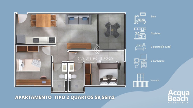 Imagem Apartamento com 1 Quarto à Venda, 24 m² em Centro - Tamandaré