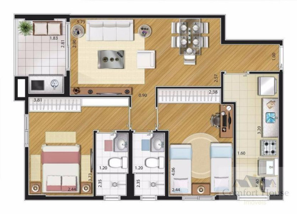 Imagem Apartamento com 2 Quartos à Venda, 68 m² em Santa Paula - São Caetano Do Sul
