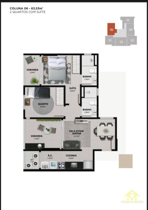 Imagem Apartamento com 2 Quartos à Venda, 60 m² em Jockey De Itaparica - Vila Velha
