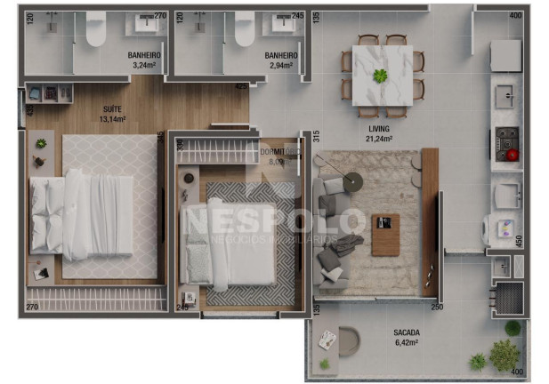 Imagem Apartamento com 1 Quarto à Venda, 64 m² em Vila Operaria - Itajai