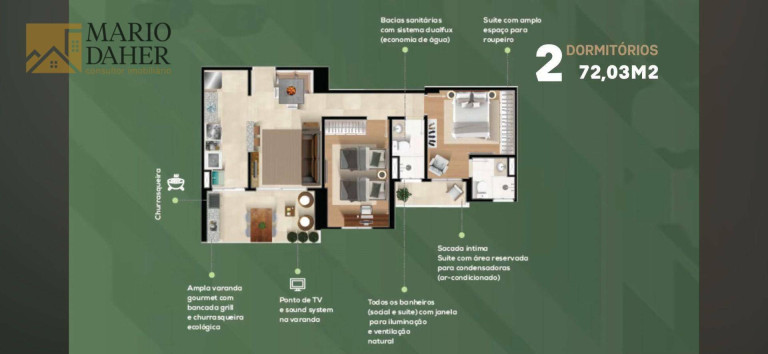 Imagem Apartamento com 2 Quartos à Venda, 72 m² em Centro - Jacareí Imagem Apartamento com 2 Quartos à Venda, 72 m² em Centro - Jacareí