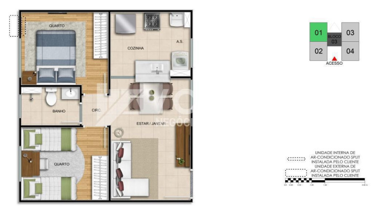 Imagem Apartamento com 1 Quarto à Venda, 40 m² em Protásio Alves - Porto Alegre