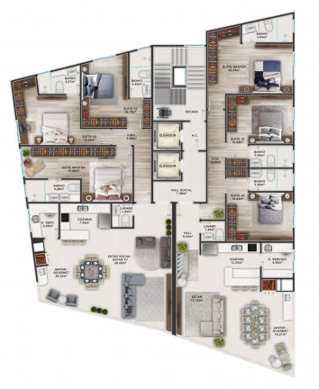 Imagem Apartamento com 3 Quartos à Venda, 155 m² em Balneário Perequê - Porto Belo Imagem Apartamento com 3 Quartos à Venda, 155 m² em Balneário Perequê - Porto Belo