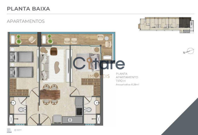 Imagem Apartamento com 1 Quarto à Venda, em Aldeota - Fortaleza Imagem Apartamento com 1 Quarto à Venda, em Aldeota - Fortaleza