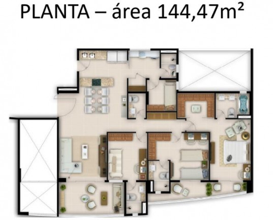 Imagem Apartamento com 3 Quartos à Venda, 144 m² em Engenheiro Luciano Cavalcante - Fortaleza