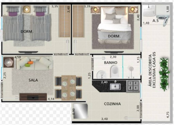 Imagem Casa de Condomínio com 2 Quartos à Venda, 39 m² em Vila Sonia - Praia Grande Imagem Casa de Condomínio com 2 Quartos à Venda, 39 m² em Vila Sonia - Praia Grande