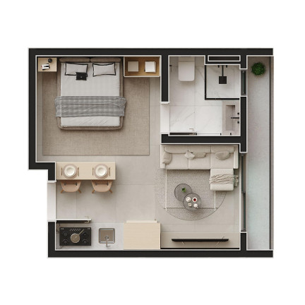 Imagem Apartamento com 1 Quarto à Venda, 39 m² em Centro - Sao Jose Dos Pinhais Imagem Apartamento com 1 Quarto à Venda, 39 m² em Centro - Sao Jose Dos Pinhais