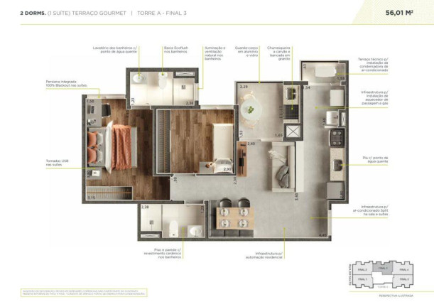 Imagem Apartamento com 2 Quartos à Venda, 58 m² em Vila Alzira - Santo André Imagem Apartamento com 2 Quartos à Venda, 58 m² em Vila Alzira - Santo André