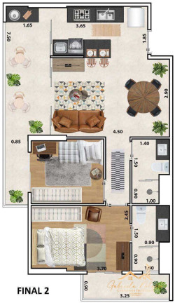 Imagem Apartamento com 2 Quartos à Venda, 65 m² em Macuco - Santos Imagem Apartamento com 2 Quartos à Venda, 65 m² em Macuco - Santos
