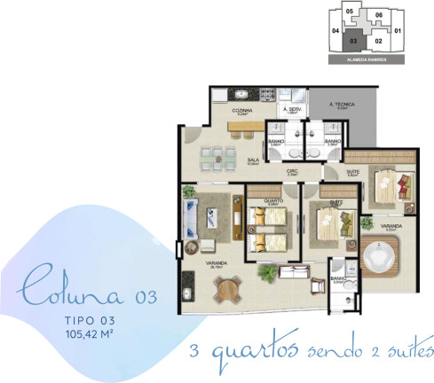 Imagem Apartamento com 3 Quartos à Venda, 112 m² em Enseada Azul - Guarapari