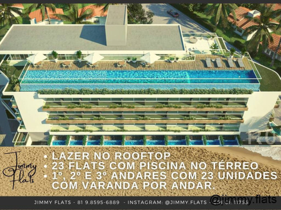 Imagem Apartamento com 1 Quarto à Venda, 21 m² em Centro, Porto De Galinhas - Ipojuca