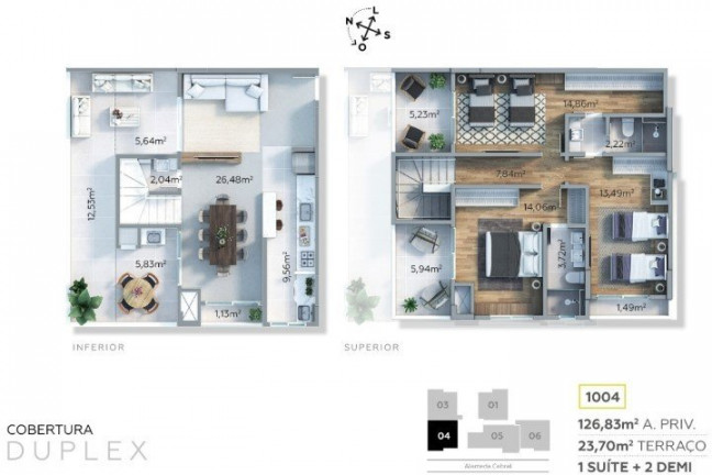 Imagem Cobertura com 2 Quartos à Venda, 133 m² em São Francisco - Curitiba Imagem Cobertura com 2 Quartos à Venda, 133 m² em São Francisco - Curitiba