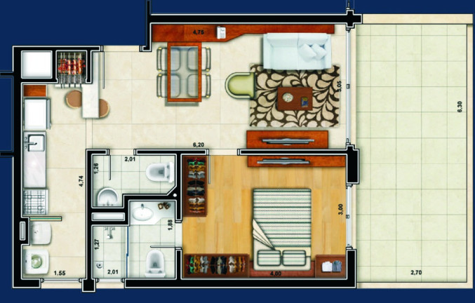 Imagem Apartamento com 1 Quarto à Venda, 52 m² em Higienópolis - Porto Alegre