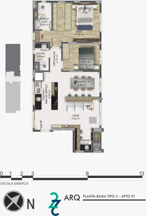 Imagem Apartamento com 2 Quartos à Venda, 75 m² em Centro - Passo Fundo Imagem Apartamento com 2 Quartos à Venda, 75 m² em Centro - Passo Fundo
