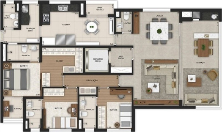 Imagem Apartamento com 3 Quartos à Venda, 141 m² em Brooklin Paulista - São Paulo