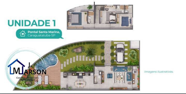 Casa com 2 Quartos à Venda, 74 m² em Pontal De Santa Marina - Caraguatatuba