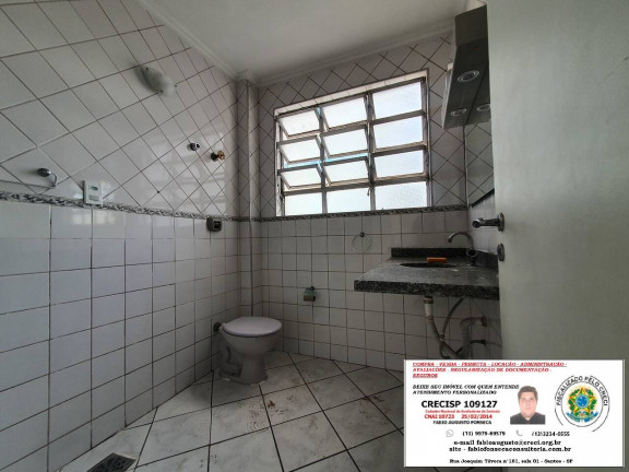 Imagem Apartamento com 1 Quarto para Alugar, 82 m² em Gonzaga - Santos