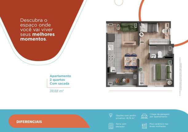 Imagem Apartamento com 2 Quartos à Venda, 39 m² em Núcleo Habitacional Papa João Paulo I - Apucarana Imagem Apartamento com 2 Quartos à Venda, 39 m² em Núcleo Habitacional Papa João Paulo I - Apucarana