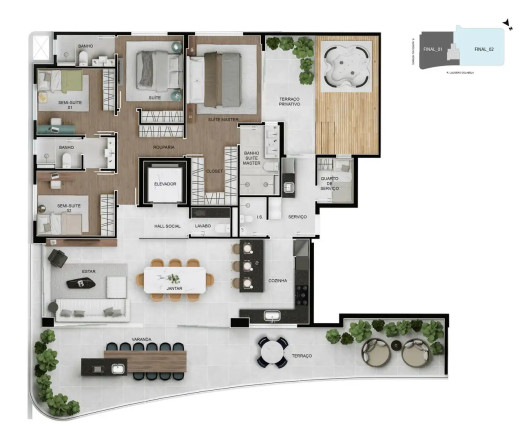 Imagem Apartamento com 4 Quartos à Venda, 149 m² em Gutierrez - Belo Horizonte
