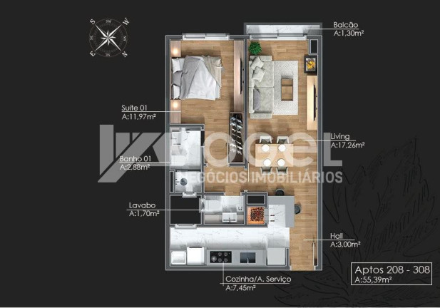Imagem Apartamento com 2 Quartos à Venda, 84 m² em Avenida Central - Gramado