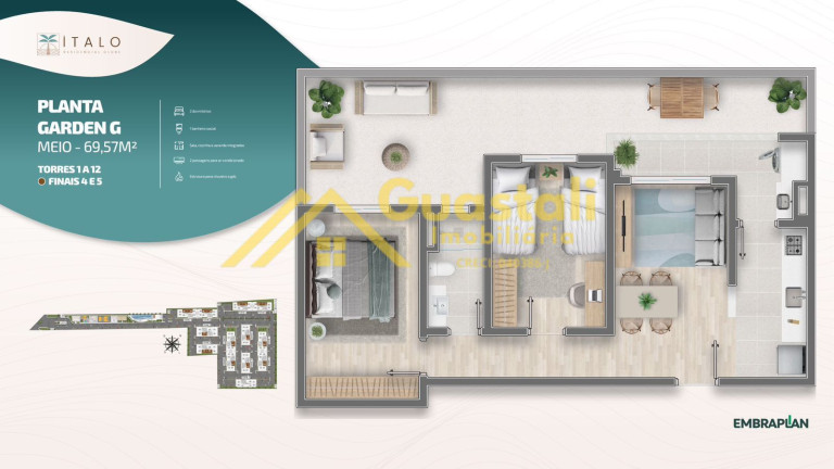 Imagem Apartamento com 2 Quartos à Venda, 49 m² em Jardim Abaeté - Piracicaba Imagem Apartamento com 2 Quartos à Venda, 49 m² em Jardim Abaeté - Piracicaba