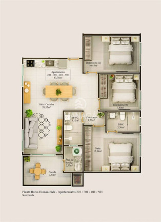 Imagem Apartamento com 3 Quartos à Venda, 88 m² em Centro - Barra Velha