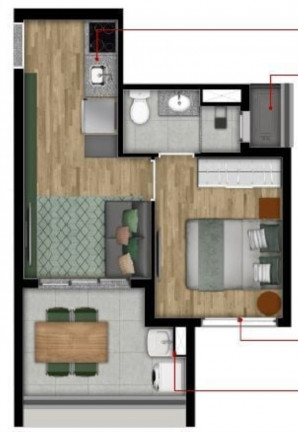 Imagem Imóvel com 1 Quarto à Venda, 26 m² em Cerqueira César - São Paulo