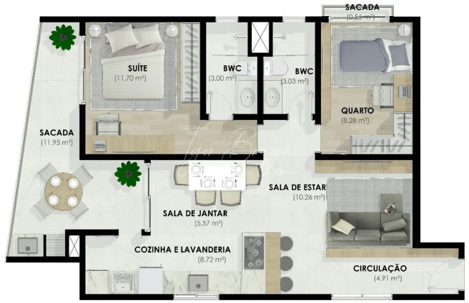 Imagem Apartamento com 2 Quartos à Venda, 45 m² em Bacacheri - Curitiba Imagem Apartamento com 2 Quartos à Venda, 45 m² em Bacacheri - Curitiba
