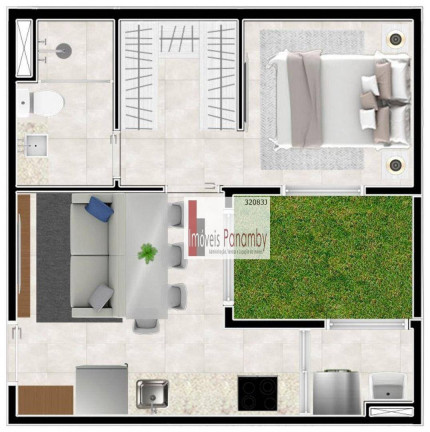 Imagem Apartamento com 1 Quarto à Venda, 30 m² em Jardim Trussardi - São Paulo