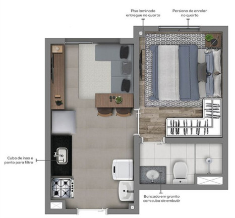 Imagem Apartamento com 1 Quarto à Venda, 24 m² em Santa Cecília - São Paulo