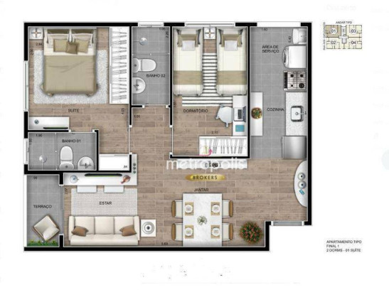 Imagem Apartamento com 2 Quartos à Venda, 51 m² em Vila Guiomar - Santo André