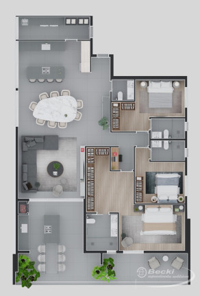 Imagem Apartamento com 3 Quartos à Venda, 85 m² em Saguaçu - Joinville