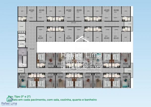 Flat com 1 Quarto à Venda, 22 m² em Porto De Galinhas - Ipojuca