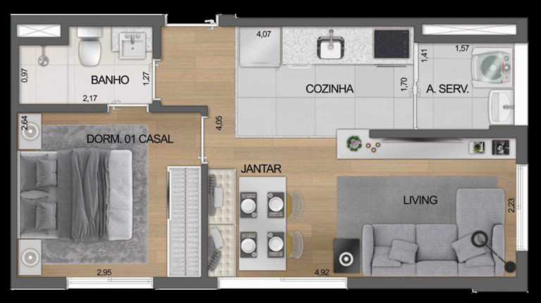 Imagem Imóvel com 2 Quartos à Venda, 33 m² em Moema - São Paulo