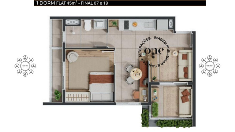 Imagem Flat com 1 Quarto à Venda, 45 m² em Santa Cecília - São Paulo Imagem Flat com 1 Quarto à Venda, 45 m² em Santa Cecília - São Paulo