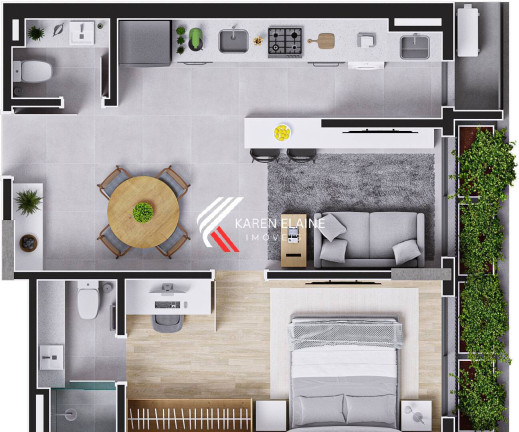 Imagem Apartamento com 1 Quarto à Venda, 54 m² em Centro - Florianópolis