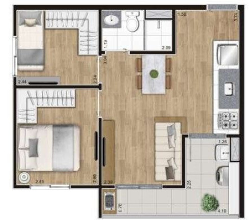 Imagem Studio com 1 Quarto à Venda, 27 m² em Belenzinho - São Paulo