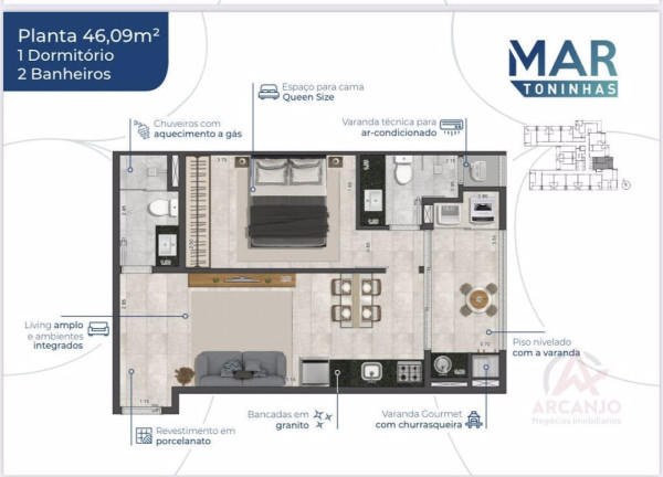Imagem Apartamento com 1 Quarto à Venda, 50 m² em Toninhas - Ubatuba Imagem Apartamento com 1 Quarto à Venda, 50 m² em Toninhas - Ubatuba