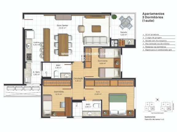 Imagem Apartamento com 3 Quartos à Venda, 122 m² em Jardim Atlântico - Florianópolis