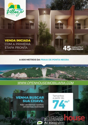 Imagem Casa de Condomínio com 2 Quartos à Venda, 74 m² em Ponta Negra - Natal