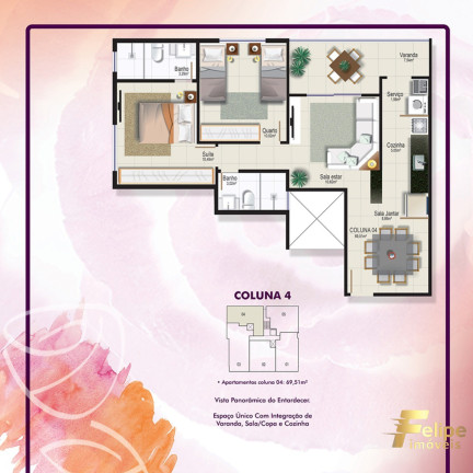 Imagem Imóvel com 2 Quartos à Venda, 75 m² em Castelhanos - Anchieta