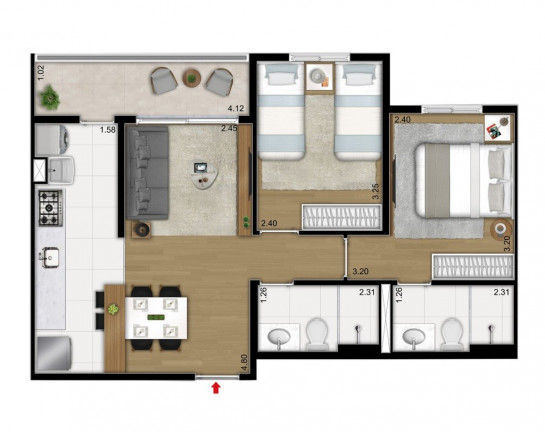 Imagem Apartamento com 2 Quartos à Venda, 54 m² em Ipiranga - São Paulo