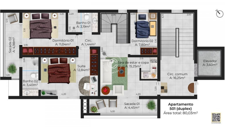Imagem Cobertura com 3 Quartos à Venda, 139 m² em Duque De Caxias - Santa Maria