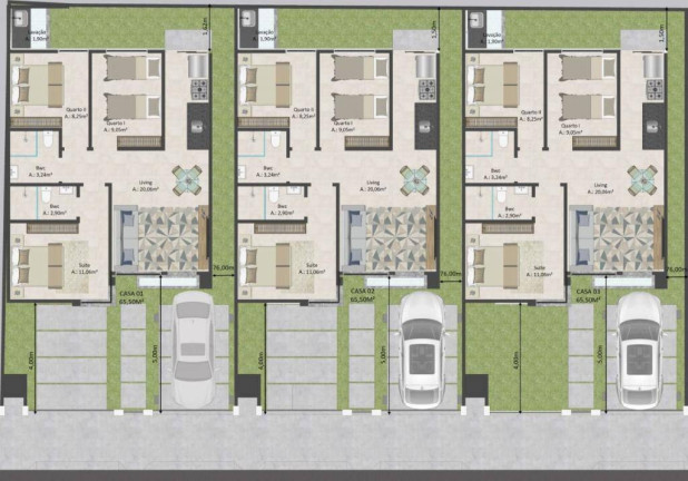 Imagem Casa com 3 Quartos à Venda, 77 m² em Centro - Tijucas